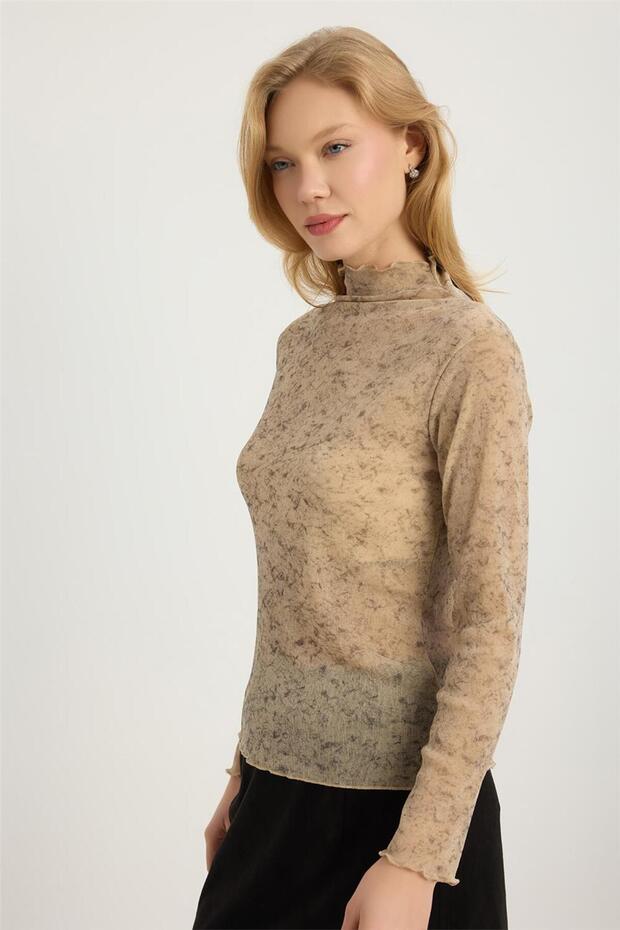 بلوزة منقوشة بنقشة هارلي - 2