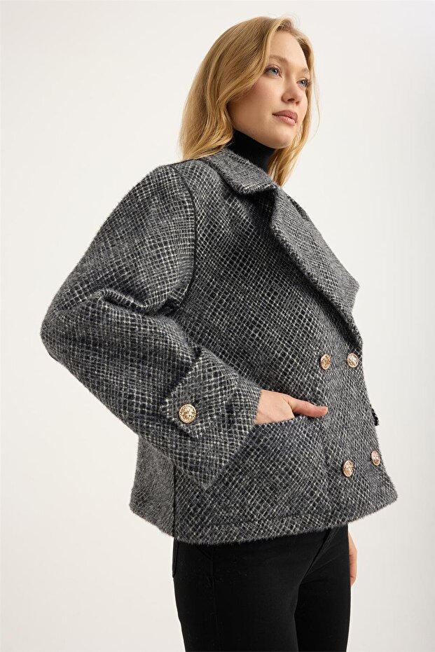 Çift Taraflı 2 Cepli Kaban - 3