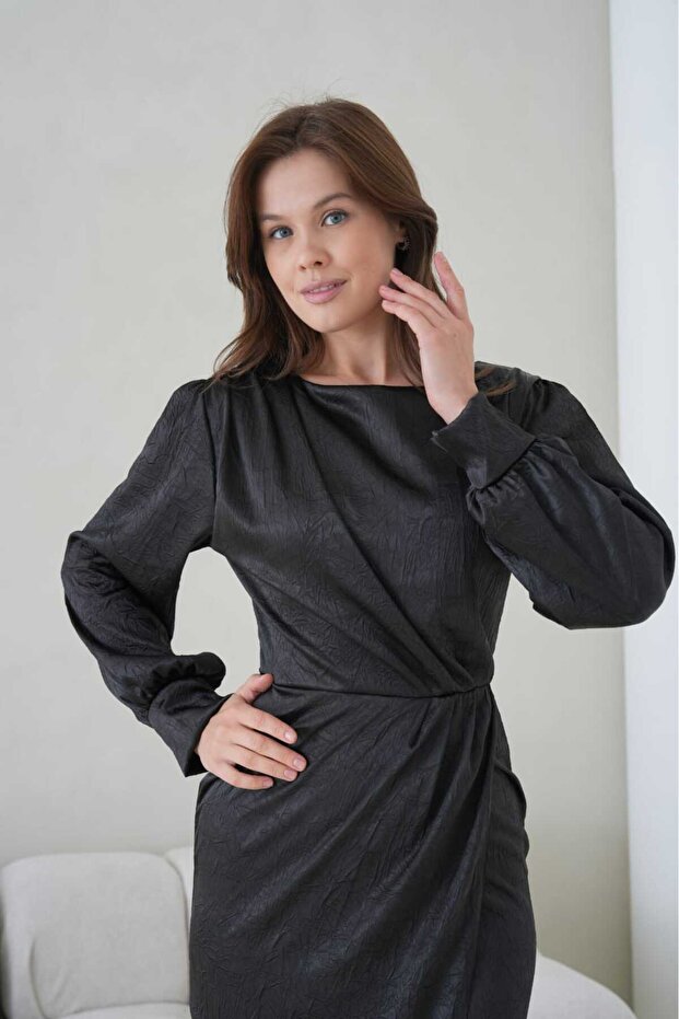 Rochie dublu din satin - 7