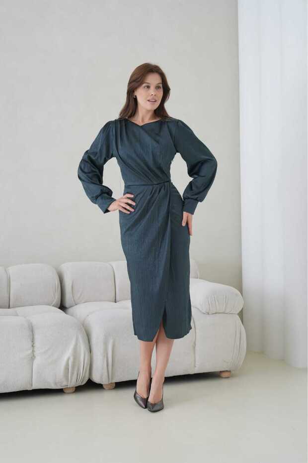 Rochie dublu din satin - 7