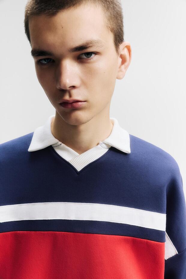 STWD panelli polo sweatshirt - 6