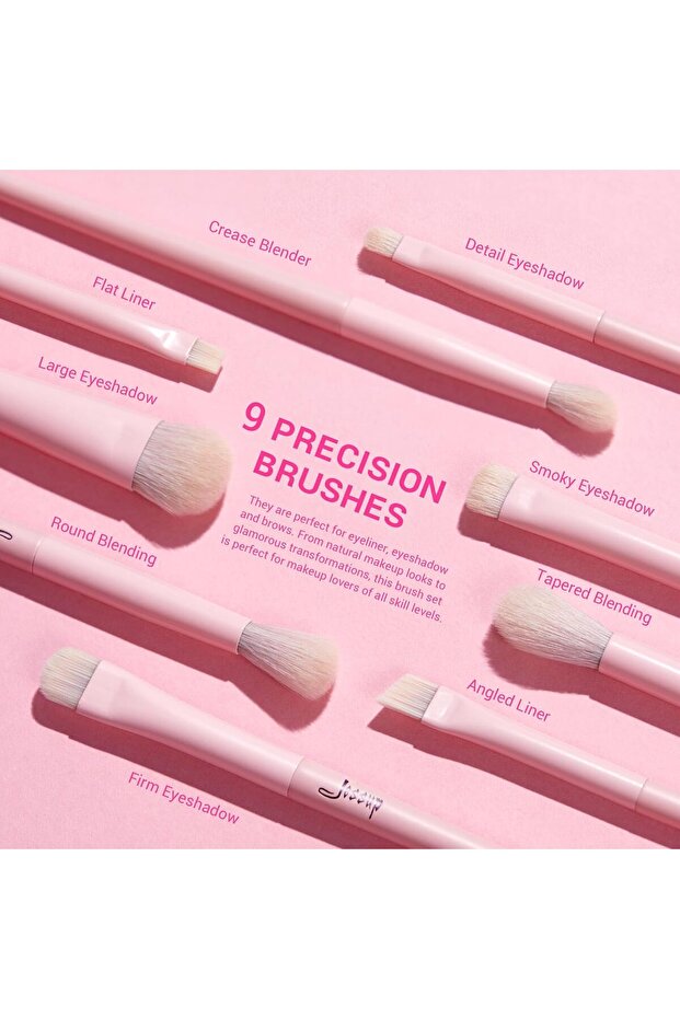 Pink Makeup Brushes Set 14Pcs - 4