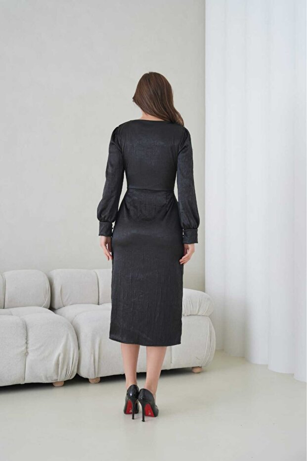 Rochie dublu din satin - 6