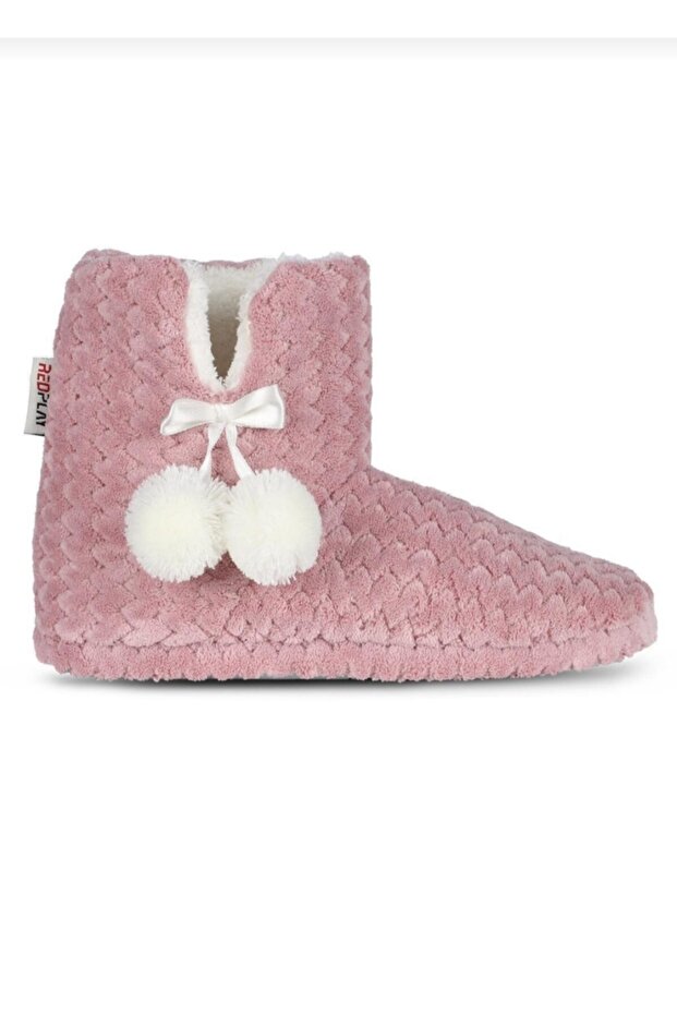 Women's Slippers Winter Home Boots Zigzag Dusty Rose