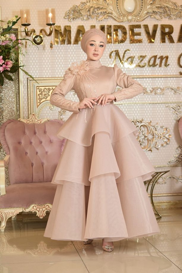 Dicle Vizon Abiye Elbise - 3