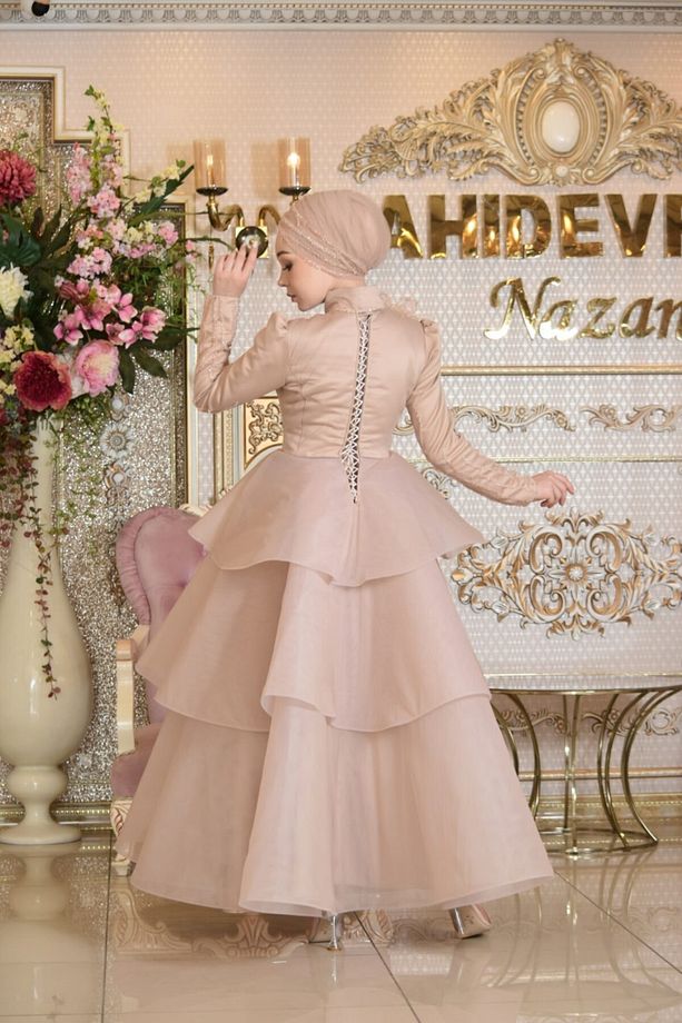 Dicle Vizon Abiye Elbise - 6