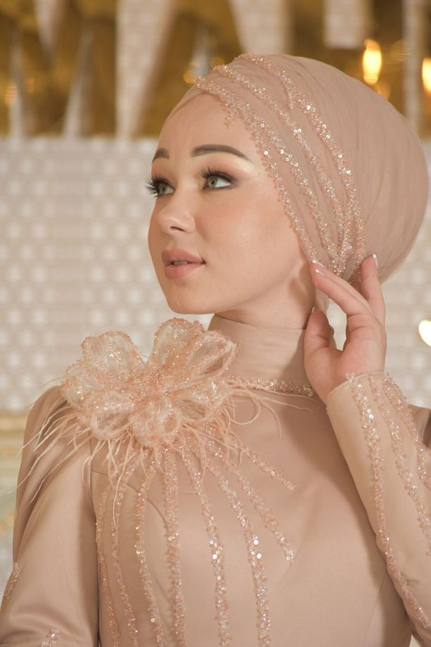 Dicle Vizon Abiye Elbise - 7