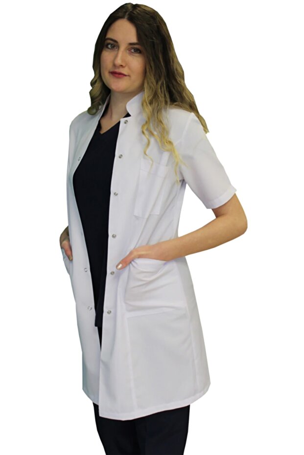 Prevailing Collar Women's Doctor Apron, Nurse, Teacher, Lab Pharmacist Lab Apron, White Apron