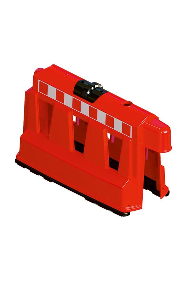 Plastic Safety Barrier with Cat Eyes 400X1000X600Mm 3 Colors