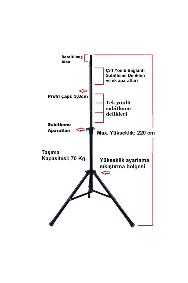 Tripod Ayaklı Dart Arkalık Stand Seti. Bordo Renk. . - 2