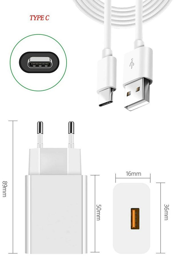 Type-c Girişli Tüm Cihazlara Uyumlu Type-c Hızlı Şarj Aleti 20w Şarz Cihazı Kablo Ve Adaptörü - 7