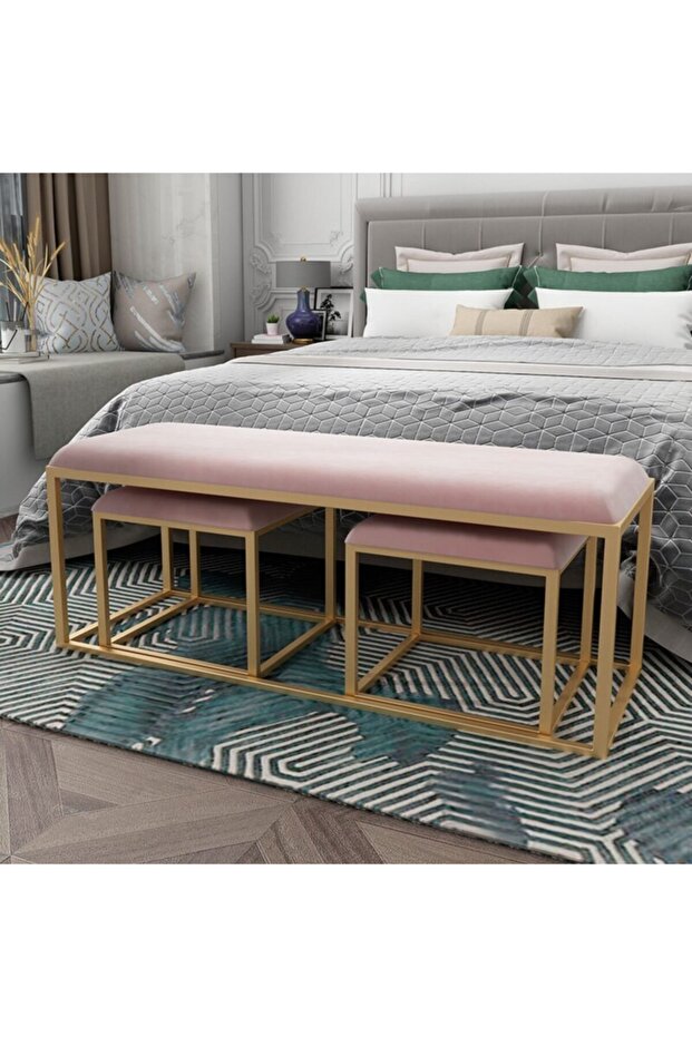 Treas Puf Bench Set - 3