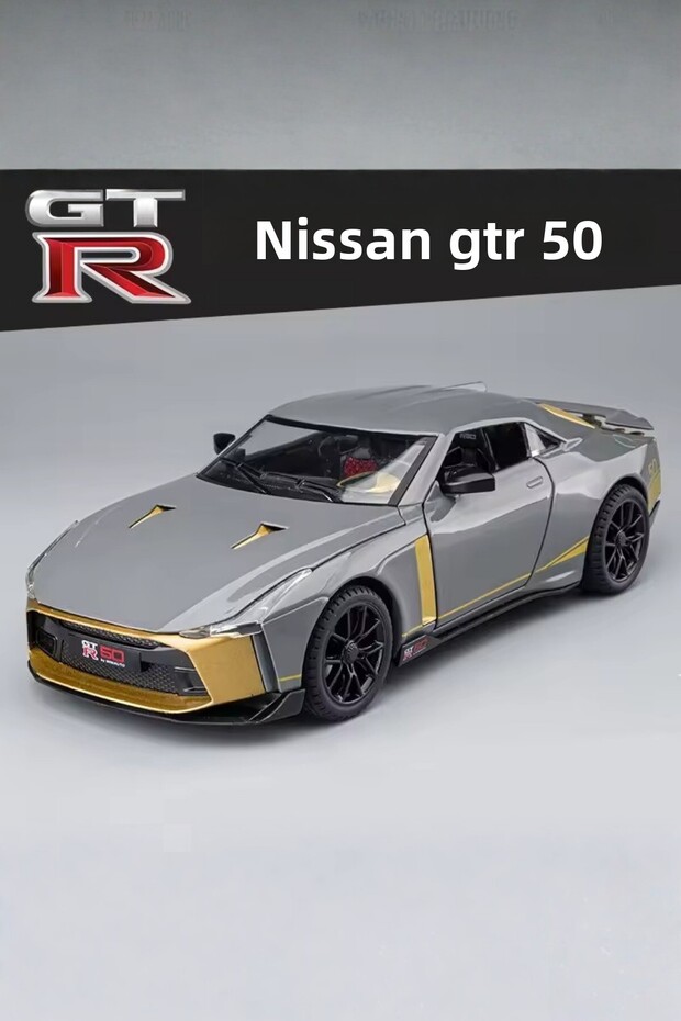 1:24 Scale Fine Detail Opening Door Nissan Gt-R50 Premium Model Car with Gray Light and Sound