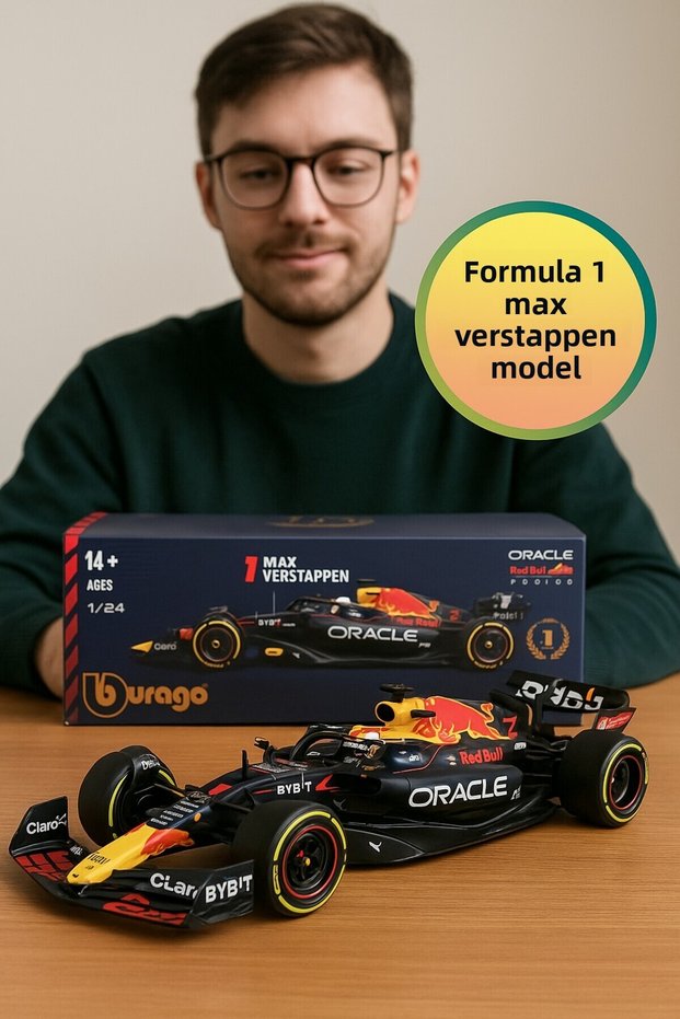Bburago 1:24 Formula 1 Red Bull Rb19 – Max Verstappen Die-Cast Model Car