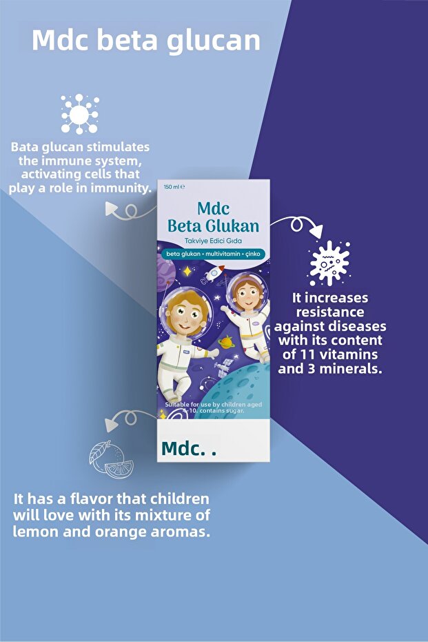 شراب بيتا جلوكان وفيتامينات متعددة - 150 مل - 2