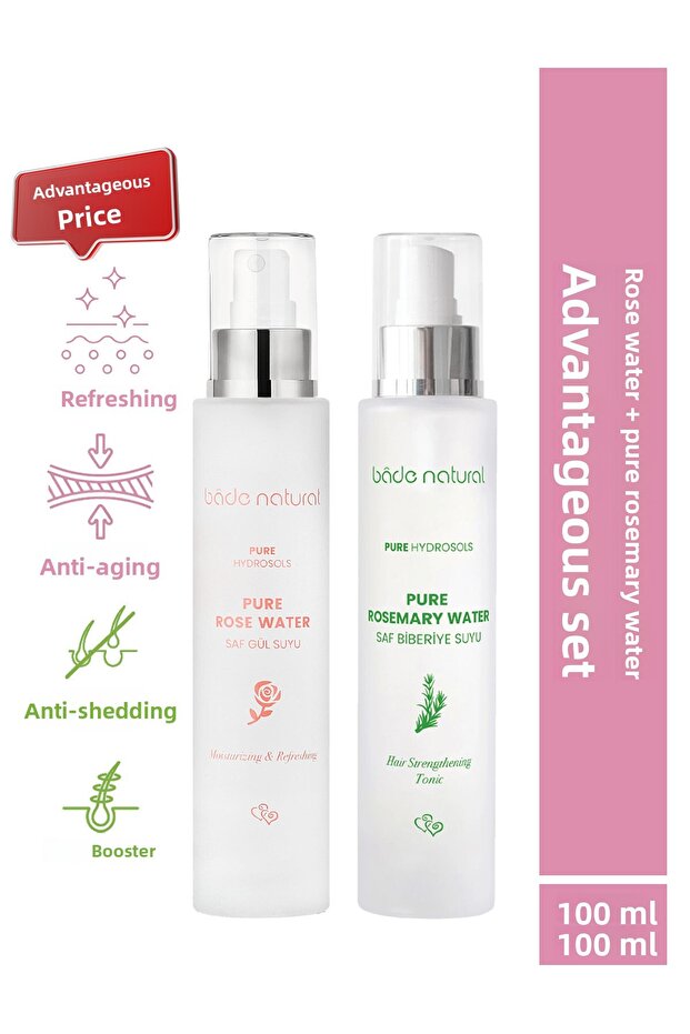 Rosemary water hair tonic & rose water tonic 100% natural