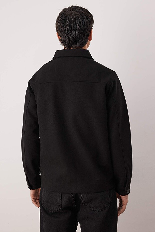 Siyah Regular Erkek Mont TMNAW26MO00033 - 4