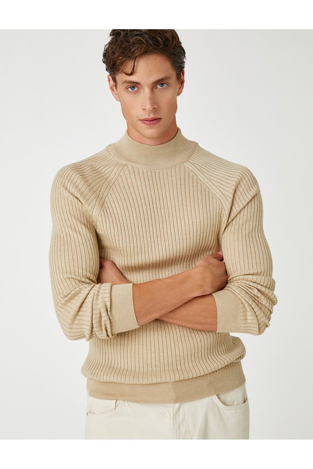 Basic Knitwear Sweater Half Turtleneck