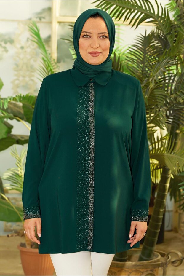 تونيك مقاس كبير بطبعة حجرية 20756