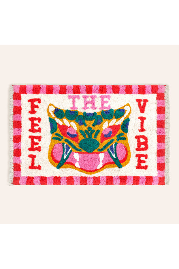 Punjab Tasseled Cotton 100% Cotton Bath Mat 60X90 cm Colorful