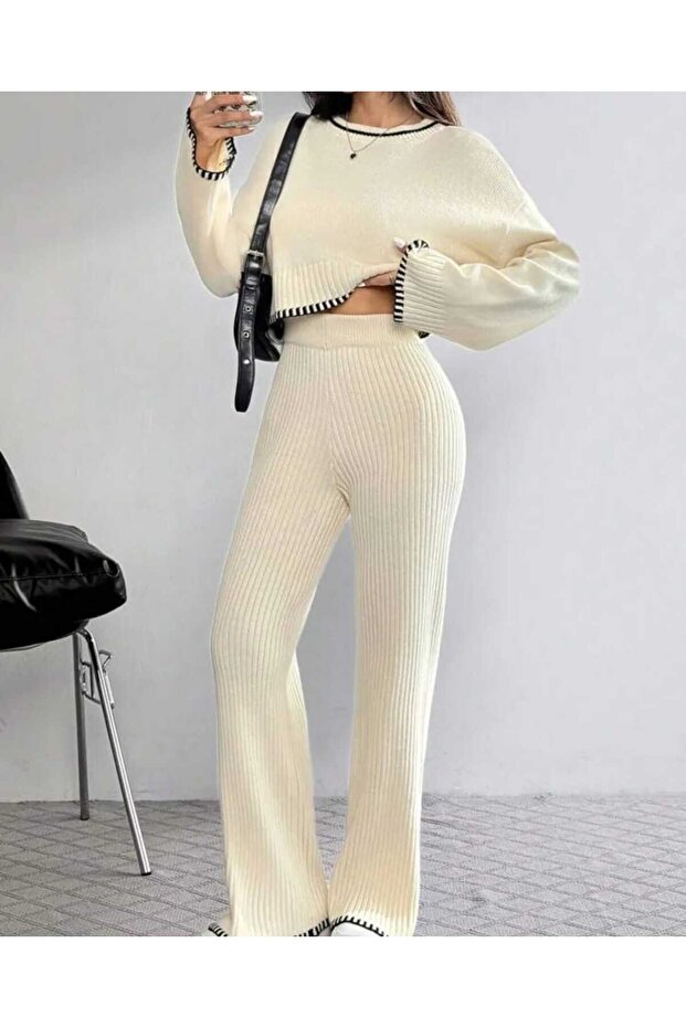 Σετ Γυναικείων Πλεκτών Ενδυμάτων Çoban με λεπτομέρειες - 2