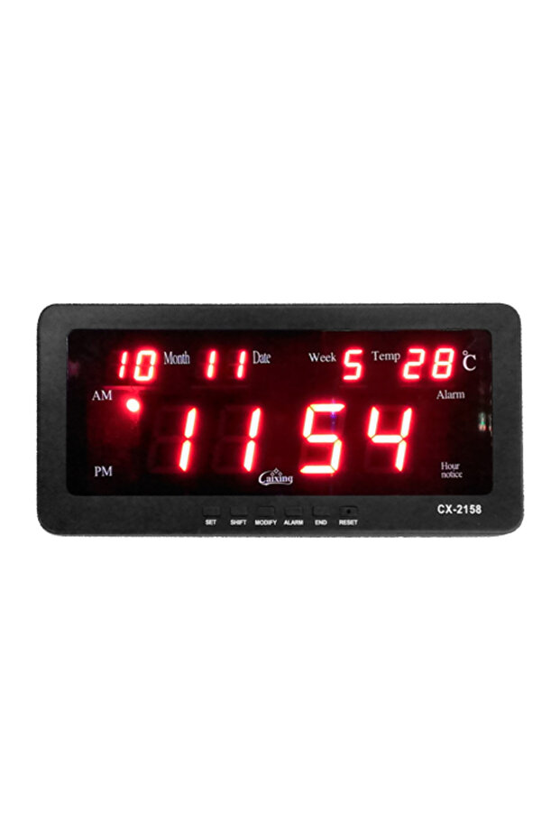 CX-2158 LED digital clock with alarm function, date and temperature - 1