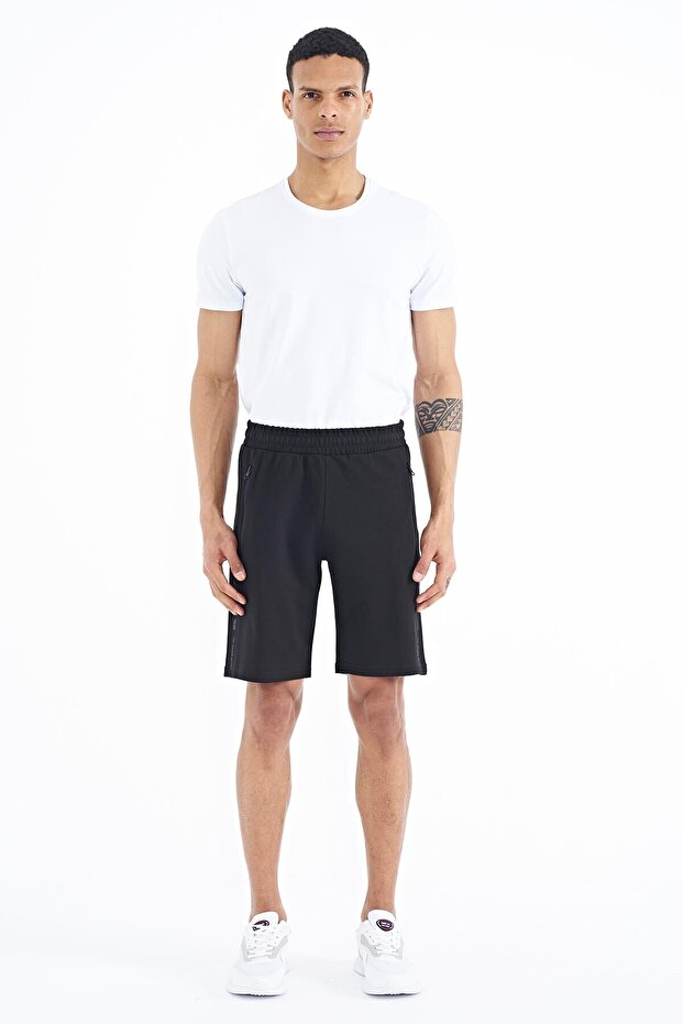 Alfred Black Standard Fit Men's Shorts - 81244