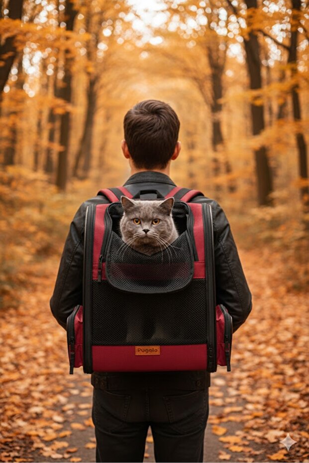 AirMove Premium Kedi Köpek Taşıma Çantası | Silinebilir | Yırtılmaz Fileli | Bükülmez Gövde - 5