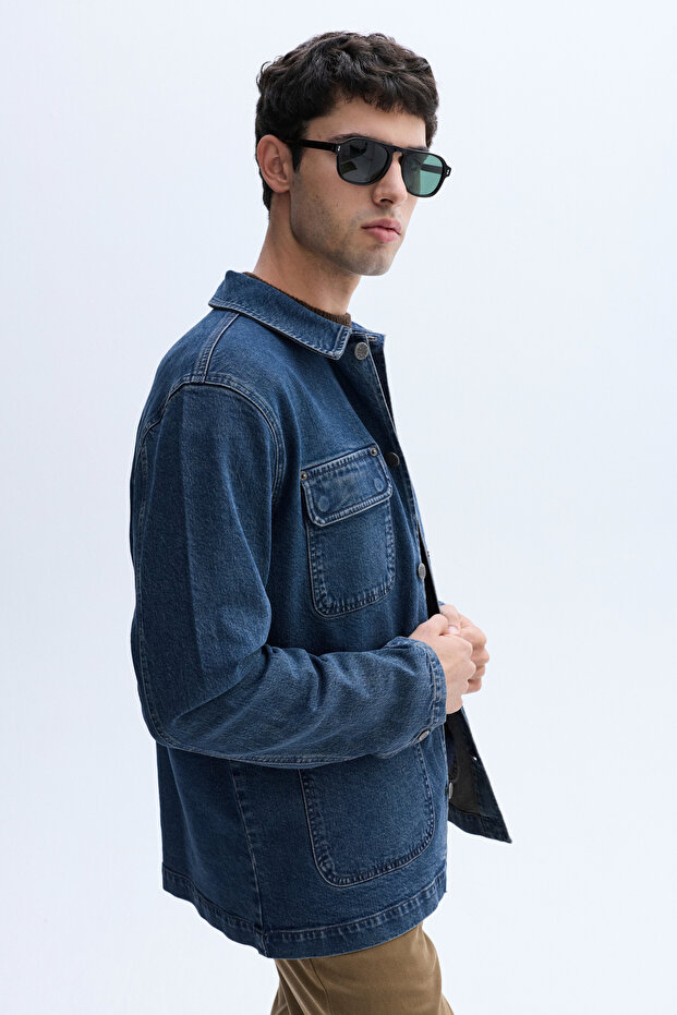 جاكيت جينز كاجوال متعدد الجيوب - 3