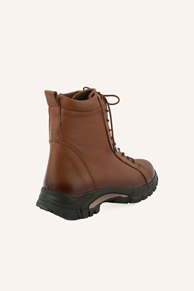 Taba Bağcıklı Deri Bot - 4