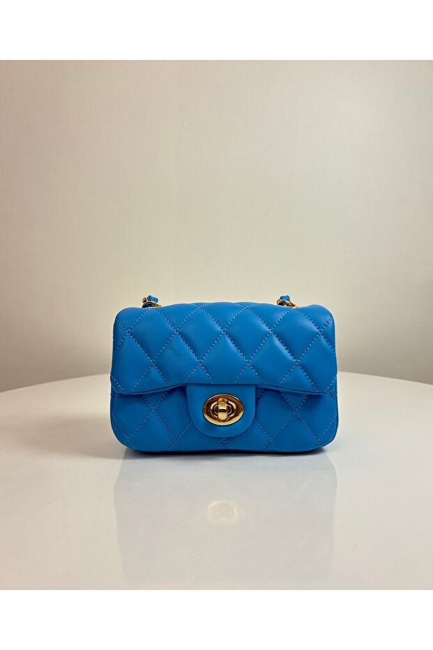 Mini Quilted Knitted Chain Women's Hand and Shoulder Bag