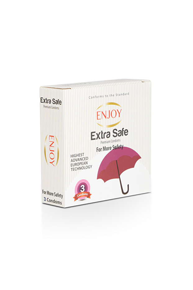 Premium Extra Safe Condoms – 3 pcs | Extra Lubricated, Durable Latex, Secure Fit
