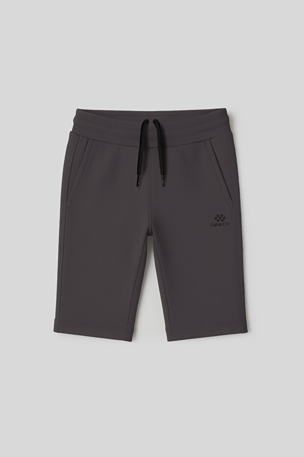 Antrasit Standart Fit Basic Erkek Çocuk Şort - 11303 - 1