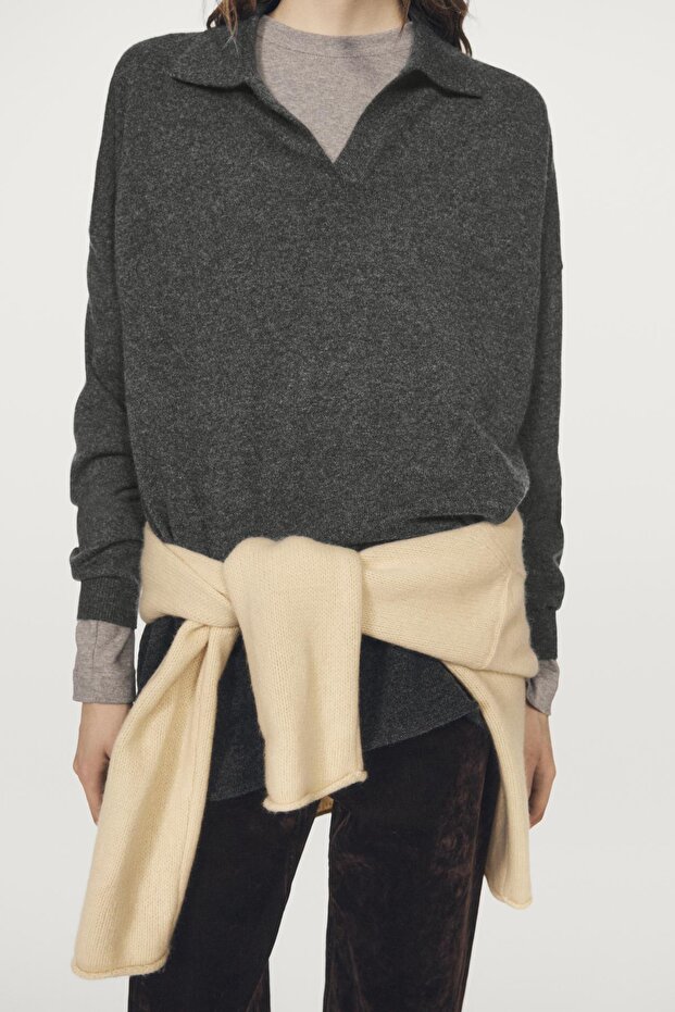 Kaşmir oversize triko kazak - 4