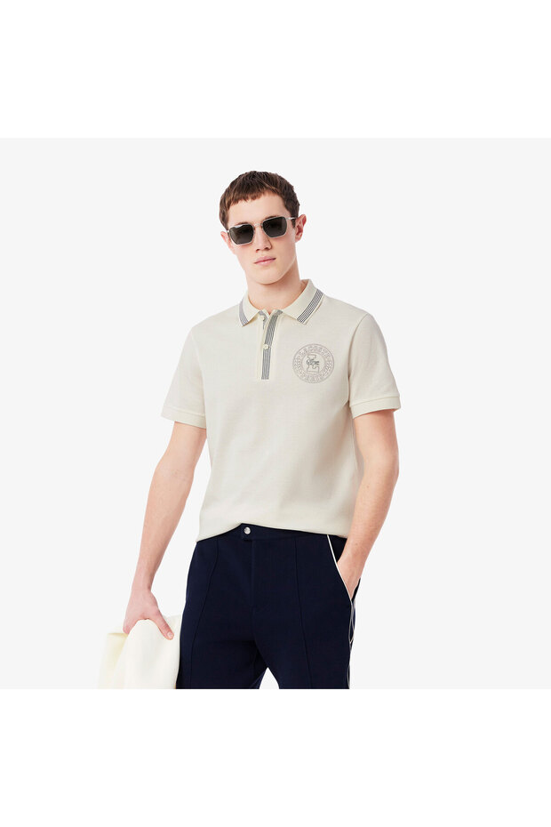 L.12.12 Erkek Regular Fit Krem Polo - 1