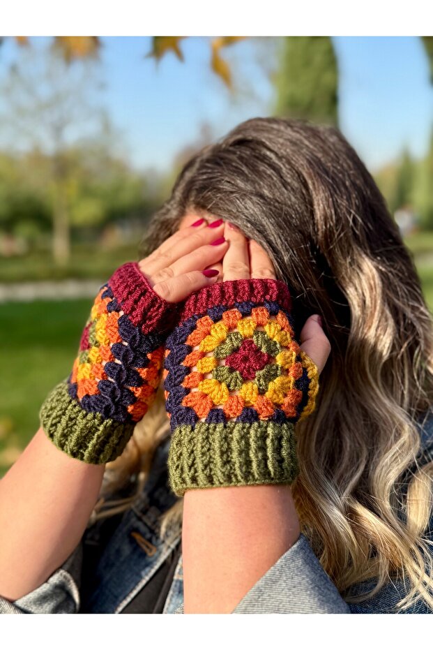 Örgü Parmaksız Eldiven - 6