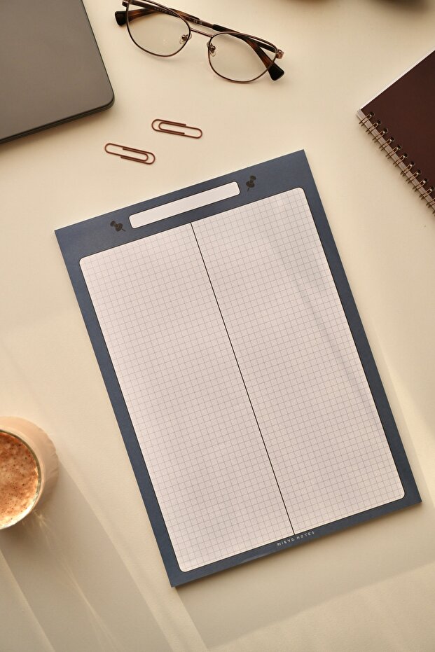 A4 Pushpin Patterned - Notepad Memo Pad (quaret) - 1
