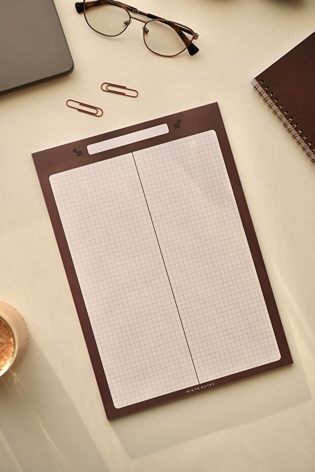 A4 Fastener Patterned Notepad - Notepad - Notepad (Checked) - 1