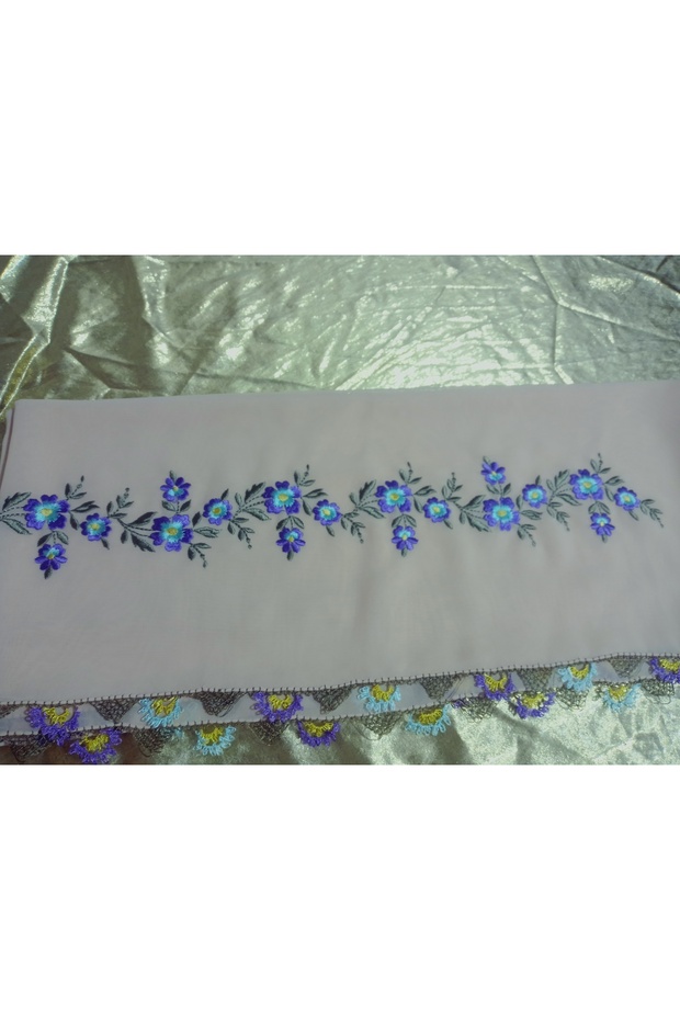 Handmade Embroidery Embroidered Needle Embroidered Prayer Cover Dowry Holder Mevlit Hijab Crepe Fabric 145X75 cm