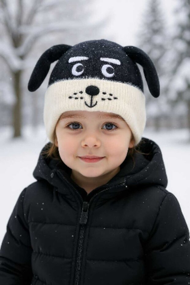 1-3 Years Old Children & Baby Plush Figured Winter Beanie