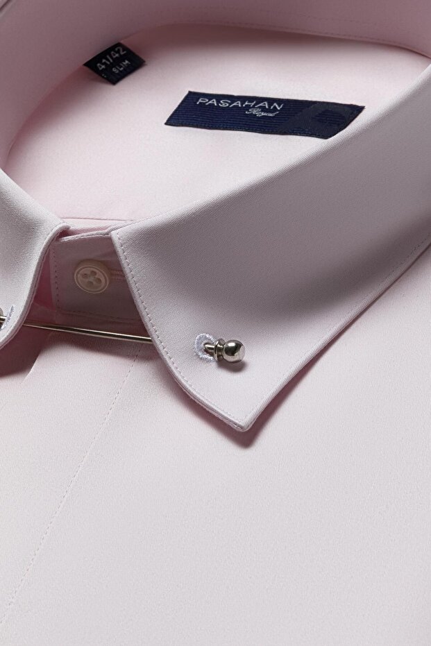 Yaka Iğneli Slim Fit Gömlek - 7