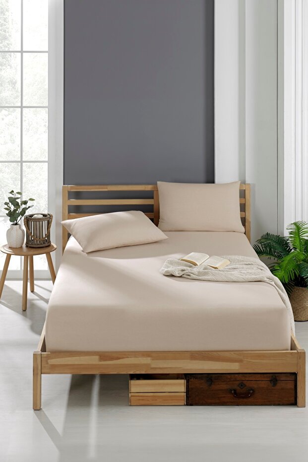 Akfil Fabric Elastic Fitted Pillowed Sheet Set - 3