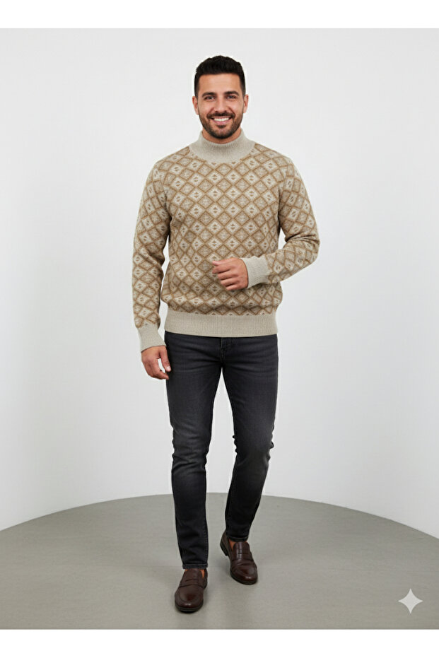 Fire Steel Knit Premium Half Fisherman Sweater-10294
