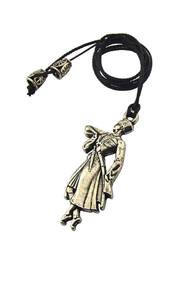 Men's Figure Drawstring Necklace (Nickel Oxide)