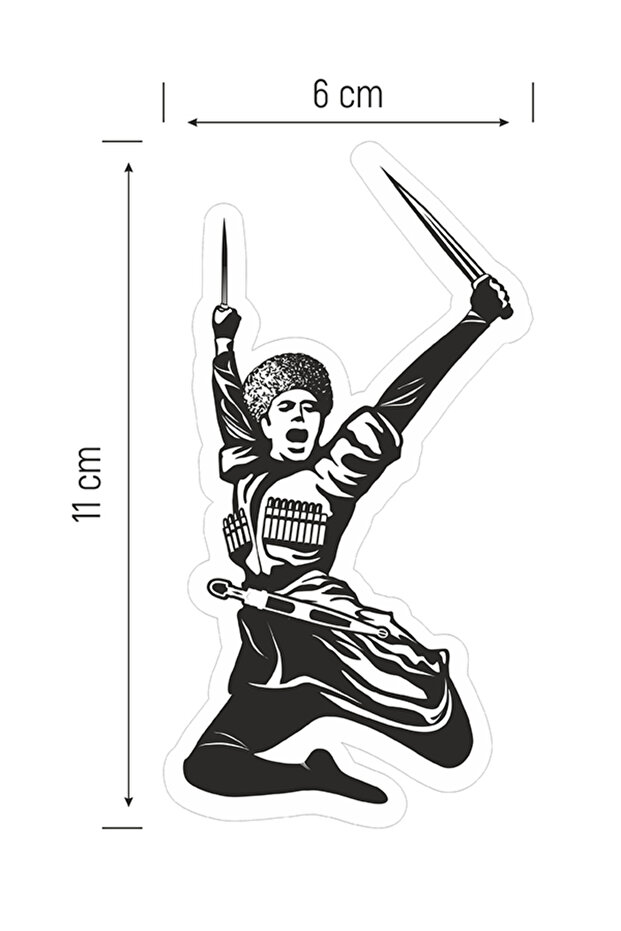 Kafkas Kamalı Adam Label 11X6 cm