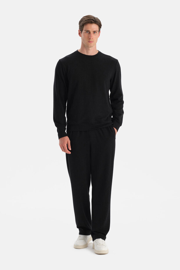 Antrasit Melanj Basic Soft Touch Sweatshirt - 4