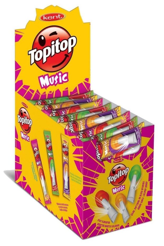 30 Pieces of Topitop Fruit Candy with Music Whistle