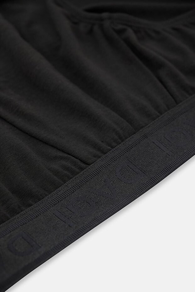 Siyah Basıc Modal Slip - 4