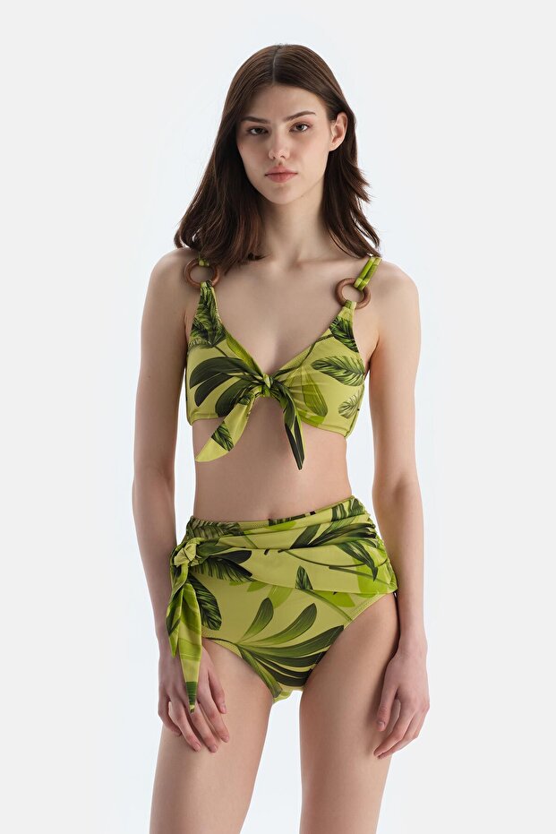 Multicolor Yüksek Bel Bikini Alt - 4