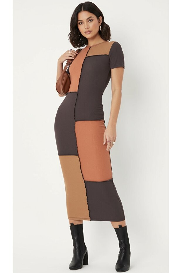 Midi Dress with Back Stitching Detail